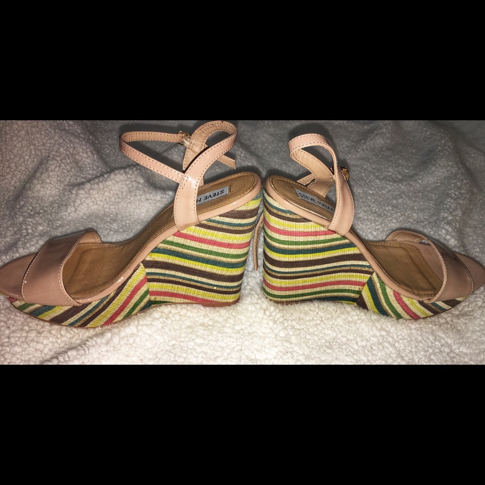Steve Madden Multi colored wedges. NEW!